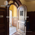 Custom size entry french doors solid wood front door with glass